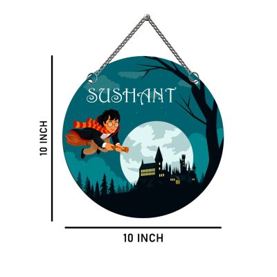 GIFTMEBAZAR Personalized Harry Potter Hogwarts Theme Wooden Wall Hanging Cute Wall Art For Living Room Home Decor Wall Sculpture Harry Potter Theme Return Gift